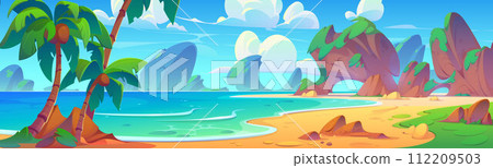 Summer tropical lagoon landscape Summer tropical lagoon landscape 112209503