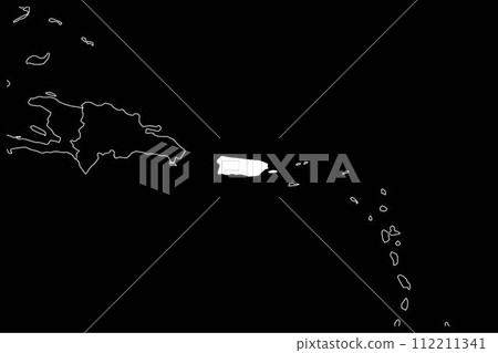 uerto Rico (US) map southamerica black background 112211341