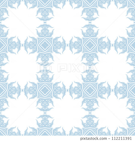 Blue and white patterned surface with geometric shapes 112211391