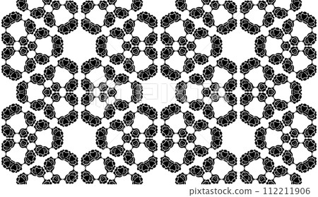Elegant very beautiful black and white seamless pattern. Ornamental style tribal ethnic background 112211906