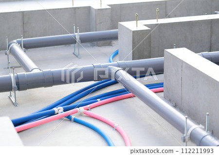 Foundation and piping construction work 112211993