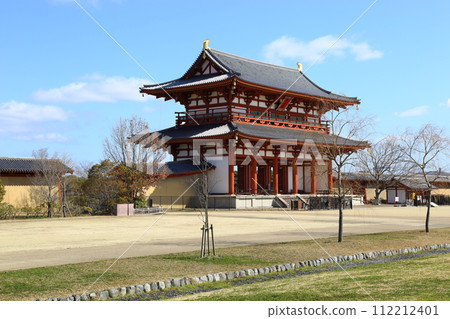 Heijo Palace Ruins [Suzakumon Gate from Nijo Oji] / Nara City 112212401