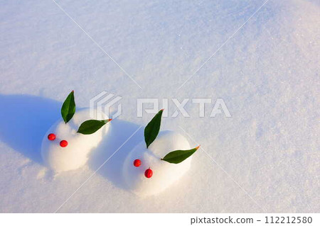 Snow Rabbit Snow Sculpture Rabbit Rabbit Rabbit 112212580