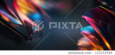 Abstract Modern Background with Bright Color Shapes on Gray Abstract Modern Background with Bright Color Shapes on Gray 112212584