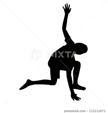 a boy body silhouette vector 112212671