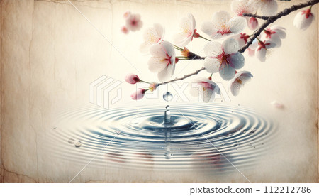 Sakura materials Various postures of cherry blossoms Sakura tourism Sakura Nara Cherry blossoms in full bloom Women in kimono Sakura interior design Sakura water drops 112212786