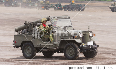 Ground Self-Defense Force Type 73 light truck running 112212820