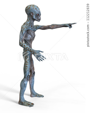 Alien hand, 3D illustration 112212839