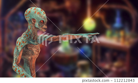 Alien hand, 3D illustration Alien hand, 3D illustration 112212843