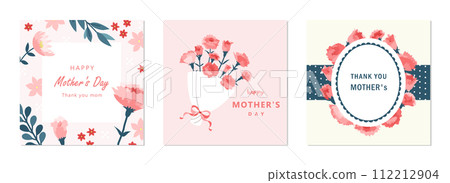 Mother's Day card design _ vector set Mother's Day card design _ vector set 112212904