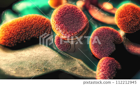 Parasite eggs, worm eggs, illustration Parasite eggs, worm eggs, illustration 112212945