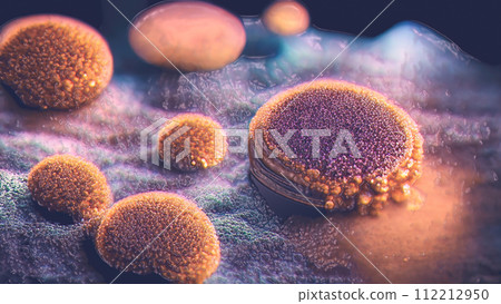 Parasite eggs, worm eggs, illustration 112212950