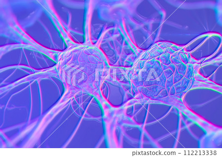 Neurons, brain cells, neural network, 3D illustration Neurons, brain cells, neural network, 3D illustration 112213338