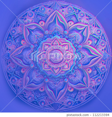 Mandala circular pattern, ai illustration 112213394