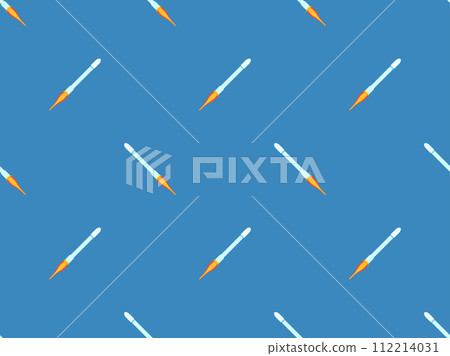 Spaceships seamless pattern. Orbital launch vehicle. Space rockets in flat style. Spaceships for space exploration and interplanetary flights. Design for banners and posters. Vector illustration Spaceships seamless pattern. Orbital launch vehicle. Space rockets in flat style. Spaceships for space exploration and interplanetary flights. Design for banners and posters. Vector illustration 112214031