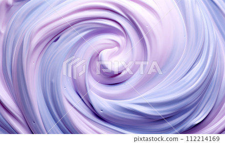 AI-generated content. Berry yogurt texture, top view background, AI generated 112214169