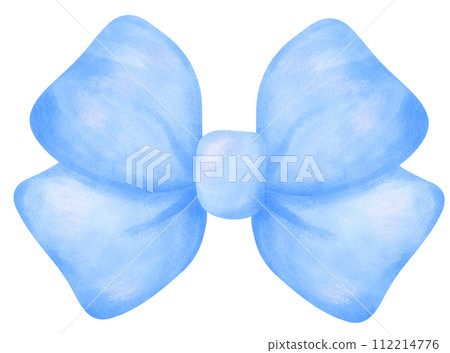 Blue Coquette bow and frame aesthetic watercolor 112214776