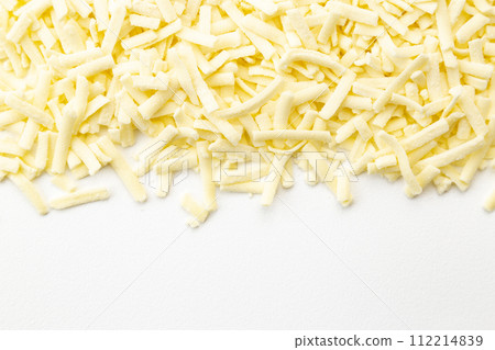 Melting cheese on a white background 112214839