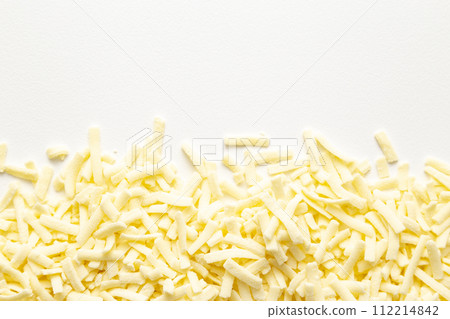 Melting cheese on a white background 112214842