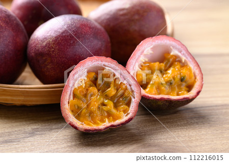 Passion fruit ready to eating, Tropical fruit in summer season 112216015