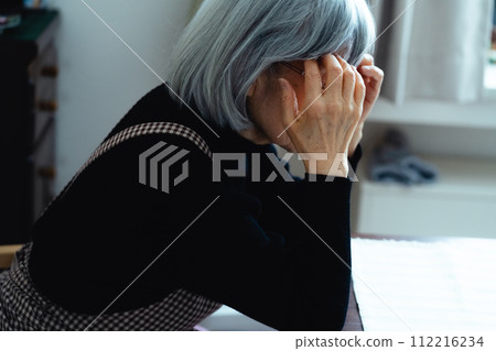 Senior woman living alone 112216234