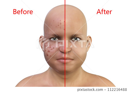 Acne vulgaris in a teenager overweight boy Acne vulgaris in a teenager overweight boy 112216488