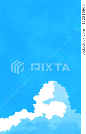 A sky illustration inspired by summer. Blue vertical background material. 112216669