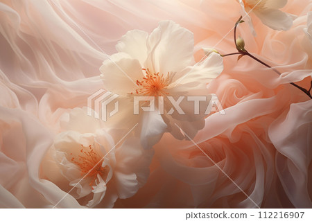 Beautiful delicate flowers on light background, closeup. Floral design 112216907