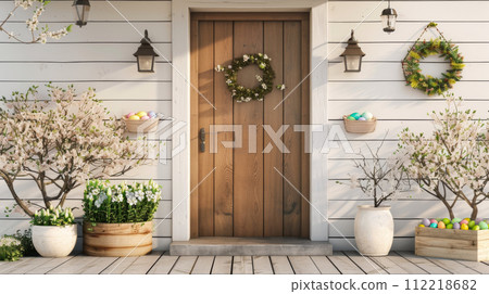 Charming Easter-Themed Front Porch Decor Charming Easter-Themed Front Porch Decor 112218682