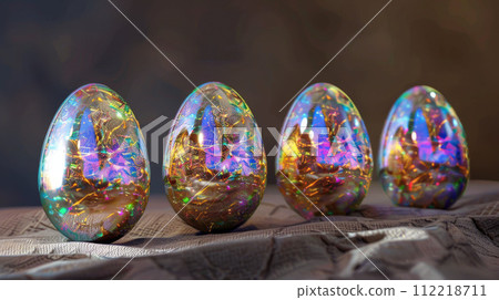 Shiny Iridescent Easter Eggs Shiny Iridescent Easter Eggs 112218711