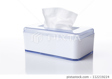 Toilet paper box on a white background, mockup 112219224