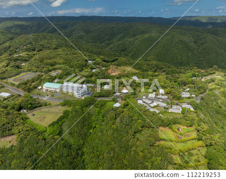 Aerial view of Sakihara village (Amami Oshima) 112219253