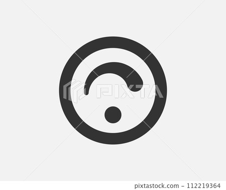 Light dimmer icon line trendy design. Electricity lamp saving energy sign. Black and white flat style. Light dimmer icon line trendy design. Electricity lamp saving energy sign. Black and white flat style. 112219364