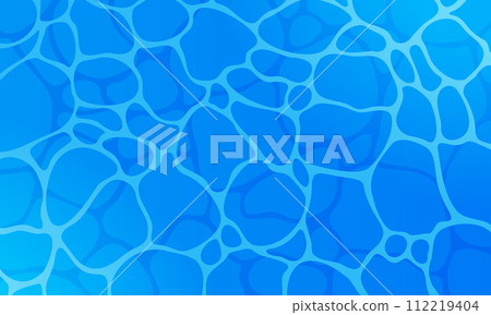 從上方看到的水面。藍色的背景素材，讓你有夏天的感覺。 112219404