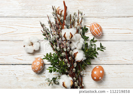 Spring holiday - Easter, concept of Easter with willow 112219858