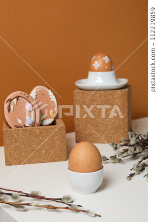 Spring holiday - Easter, concept of Easter with willow 112219859
