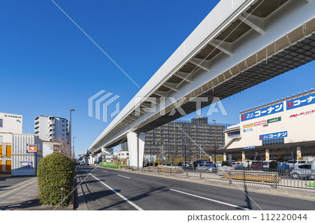 [都會風景]足立區舍人Liner高架橋與大古巴橋街景 112220044