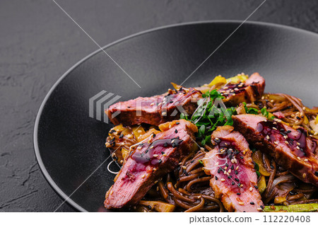 Buckwheat Soba with Duck and Vegetables Buckwheat Soba with Duck and Vegetables 112220408