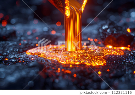 Liquid Being Poured Into a Glass 112221116