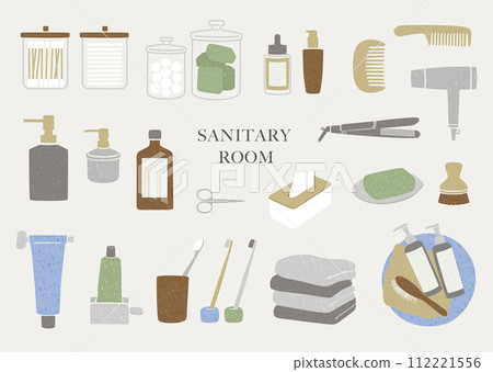 各種雜貨（洗手間）的圖示集 112221556