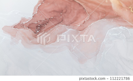 Luxurious alcohol ink painting. Liquid marble texture design. Modern abstract marble background. Luxurious alcohol ink painting. Liquid marble texture design. Modern abstract marble background. 112221786