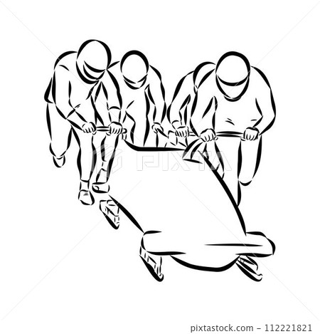 Vector illustration. Illustration shows a bobsledder driving on the car. Bobsleigh. Winter sport Vector illustration. Illustration shows a bobsledder driving on the car. Bobsleigh. Winter sport 112221821