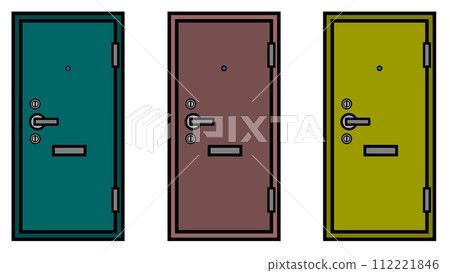 公寓和公寓入口門使用的建築材料插圖 112221846