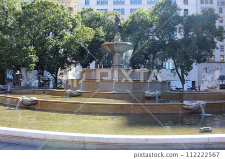 Big fountain in front of New York Central Park Big fountain in front of New York Central Park 112222567
