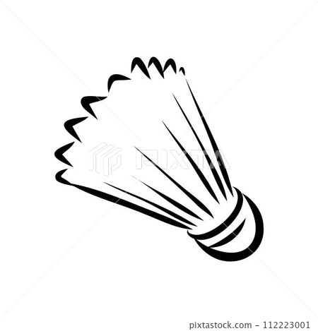illustration of Badminton. Hand drawn. 112223001