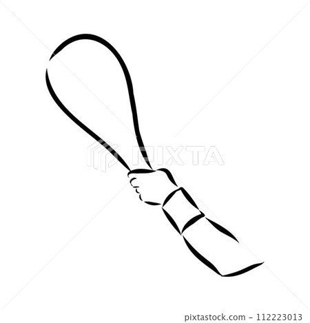 basque pelota vector line icon. playing basque pelota. sport pictogram illustration. 112223013