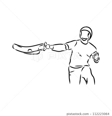 basque pelota vector line icon. playing basque pelota. sport pictogram illustration. 112223064