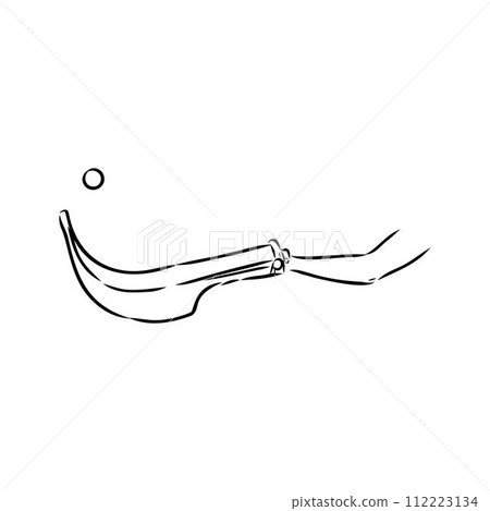 basque pelota vector line icon. playing basque pelota. sport pictogram illustration. 112223134