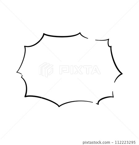 [Single item] A simple speech bubble that can be used to express surprise, screams, and screams 112223295