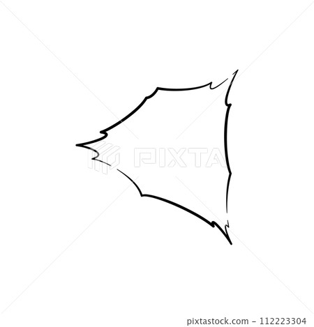 [Single item] A simple speech bubble that can be used to express surprise, screams, and screams 112223304